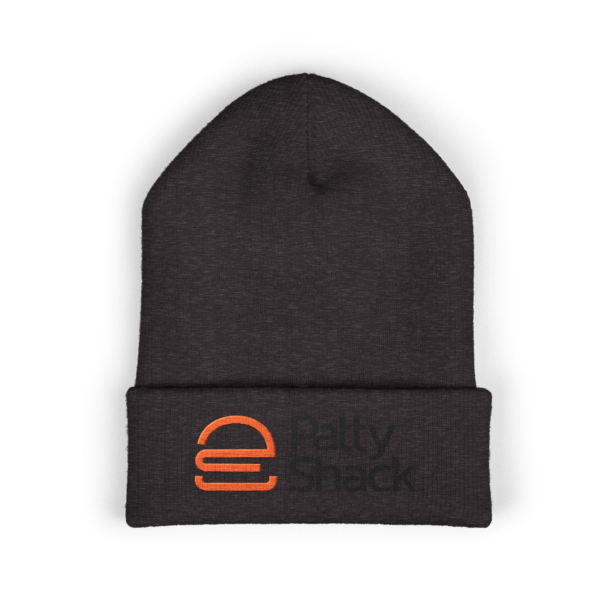 Patty Shack Embroidered Cuffed Beanie — Cozy Branded Winter Hat