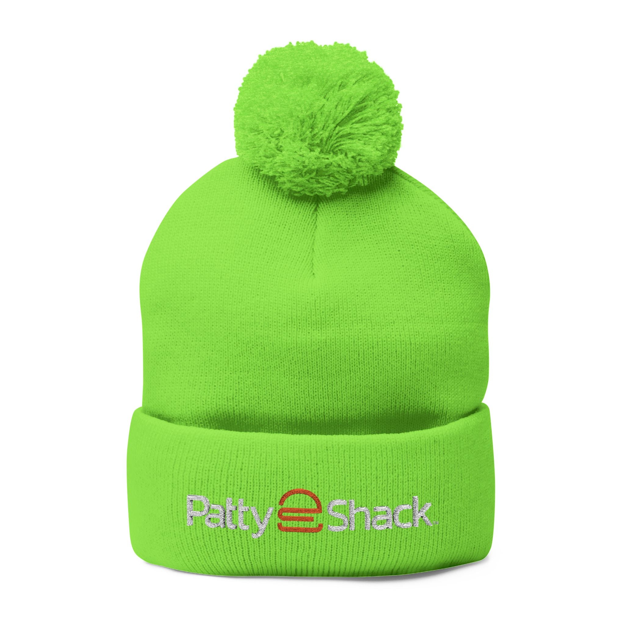 Patty Shack Embroidered Pom-Pom Beanie — Cozy Knit Winter Hat