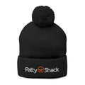 Patty Shack Embroidered Pom-Pom Beanie — Cozy Knit Winter Hat