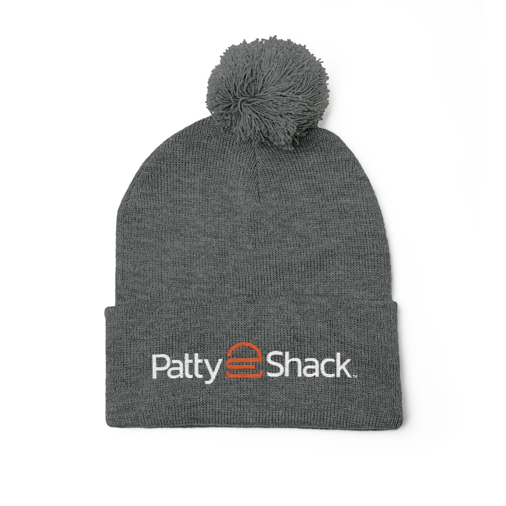 Patty Shack Embroidered Pom-Pom Beanie — Cozy Knit Winter Hat