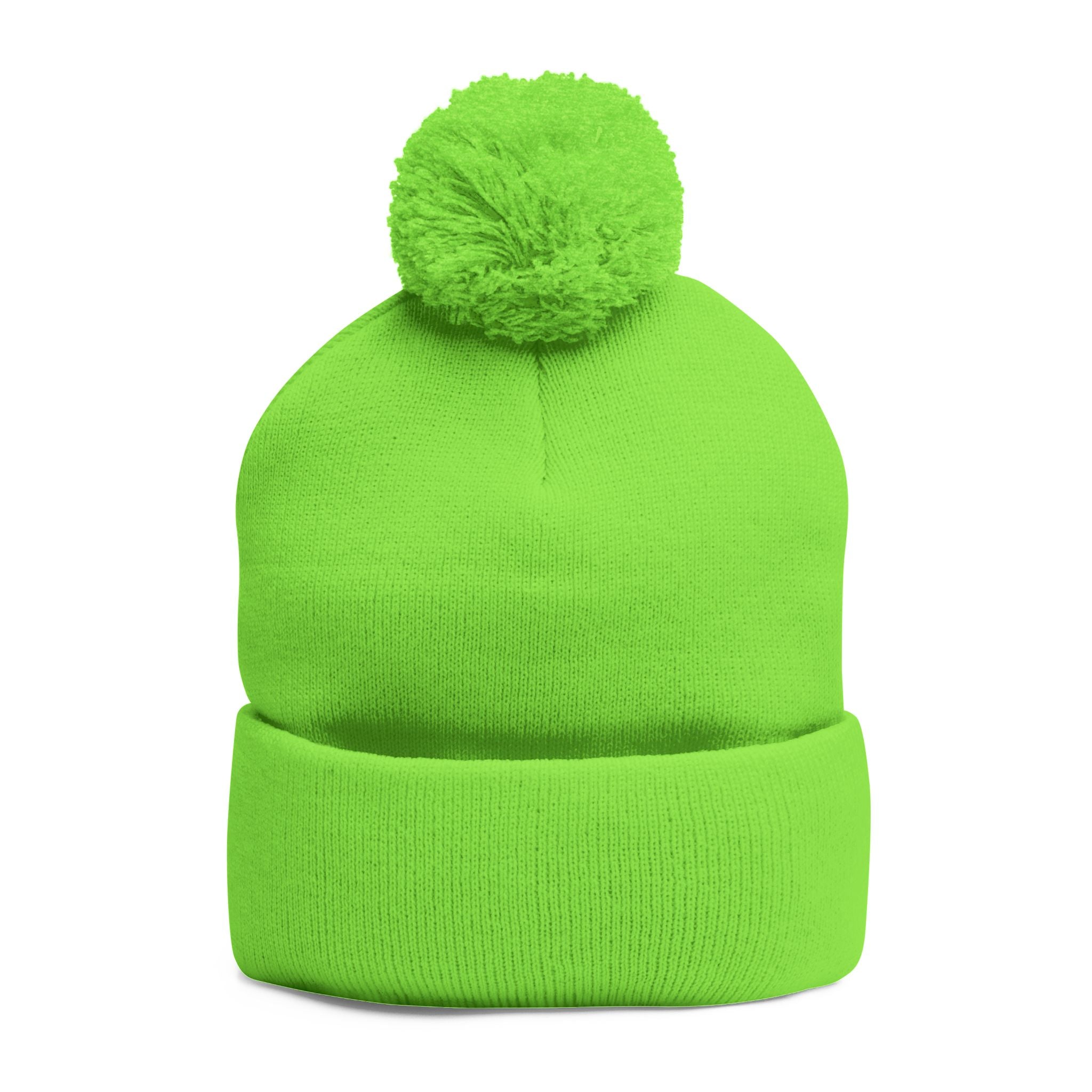 Patty Shack Embroidered Pom-Pom Beanie — Cozy Knit Winter Hat