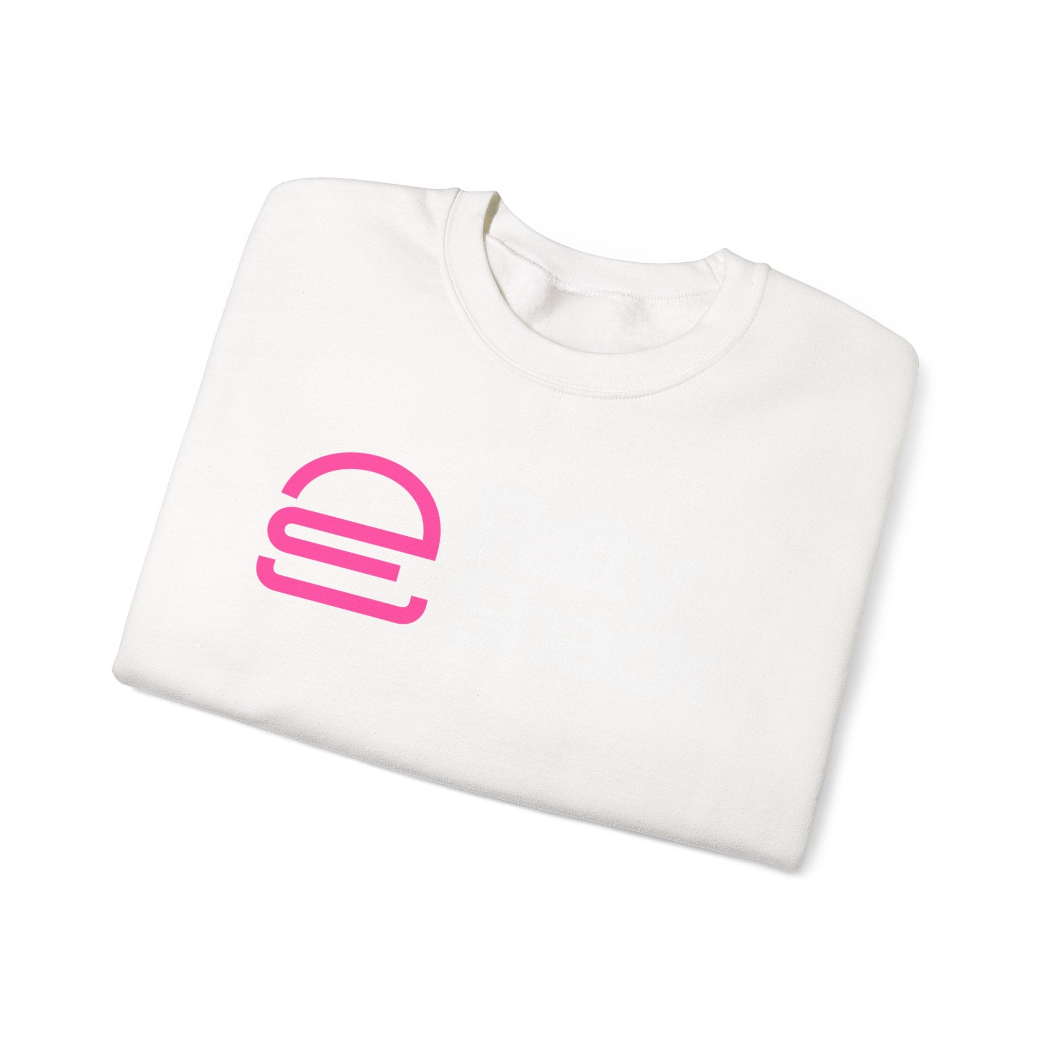 Shack x Patty Logo Crewneck Sweatshirt — White Graphic Logo Pullover