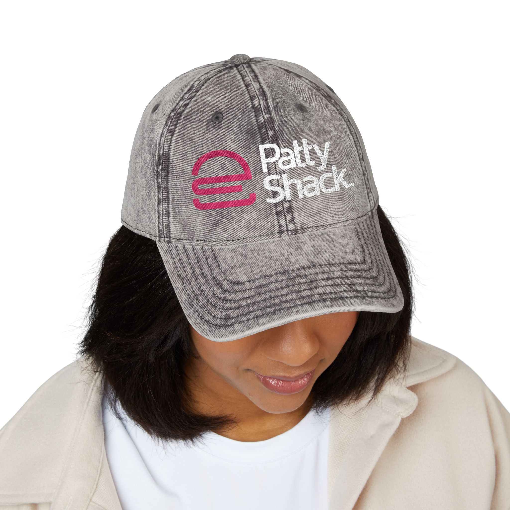 Vintage Embroidered Cap — Patty Shack Logo Distressed Hat
