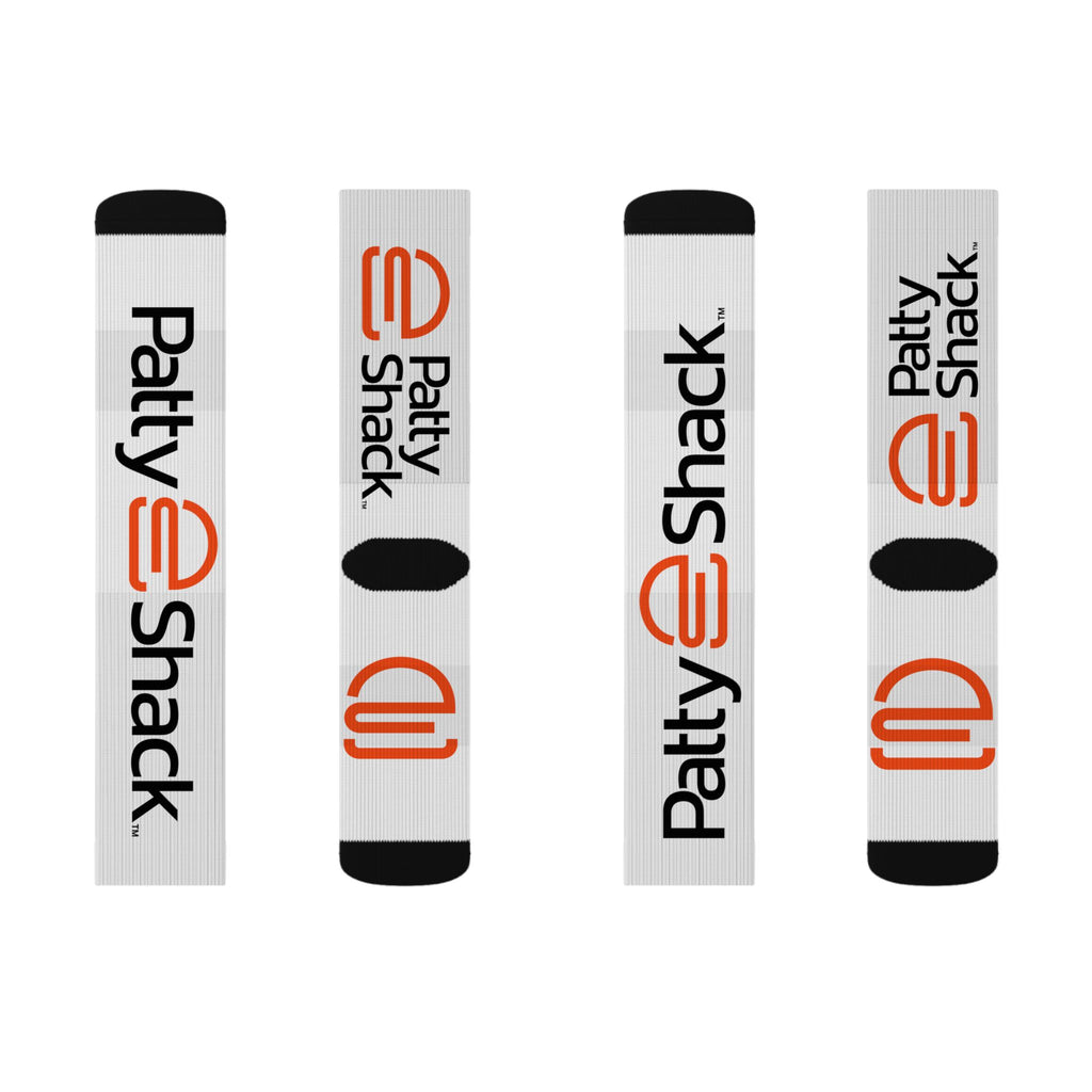 Custom Logo Sublimation Socks — Patty Shack Branded Athletic Crew Socks