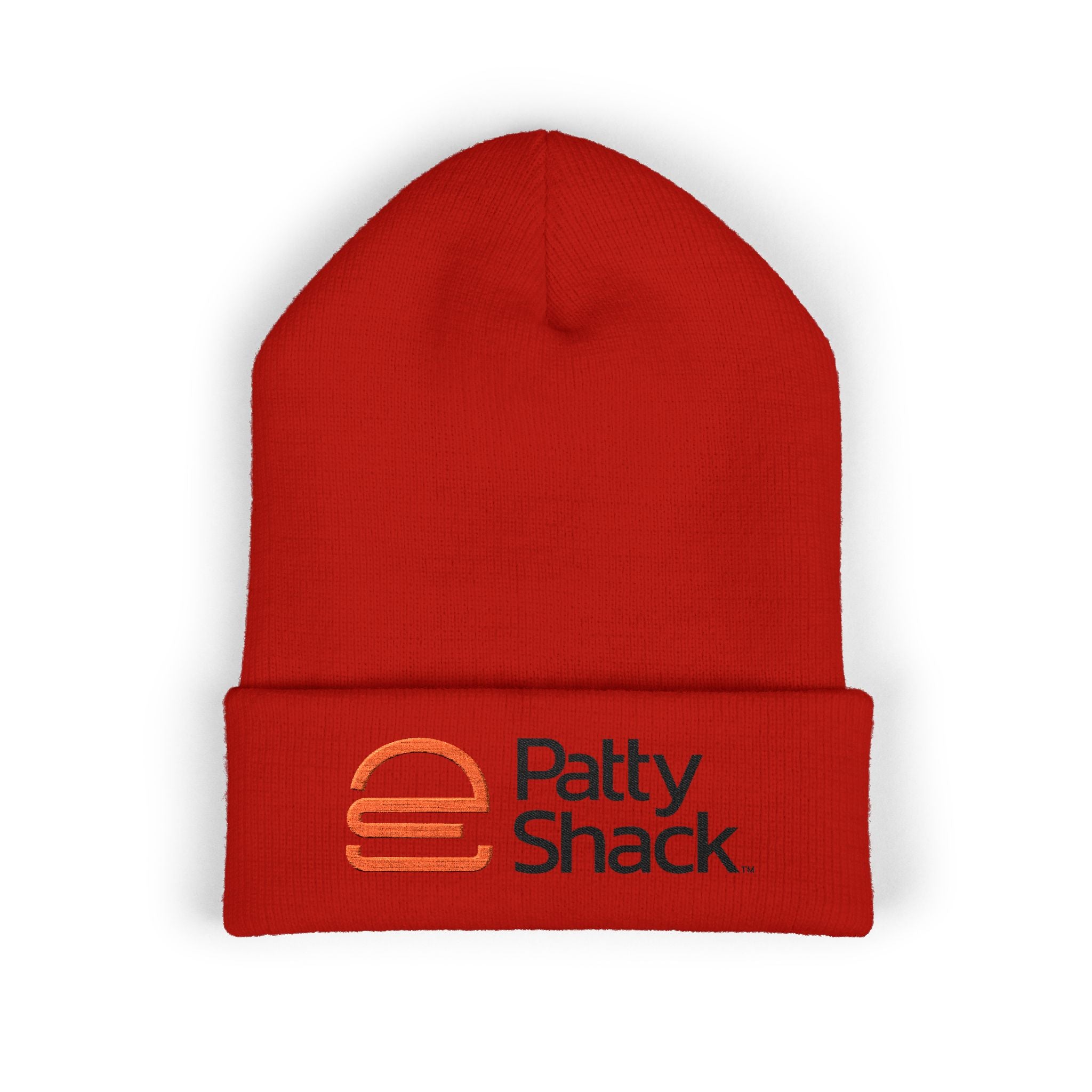 Patty Shack Embroidered Cuffed Beanie — Cozy Branded Winter Hat