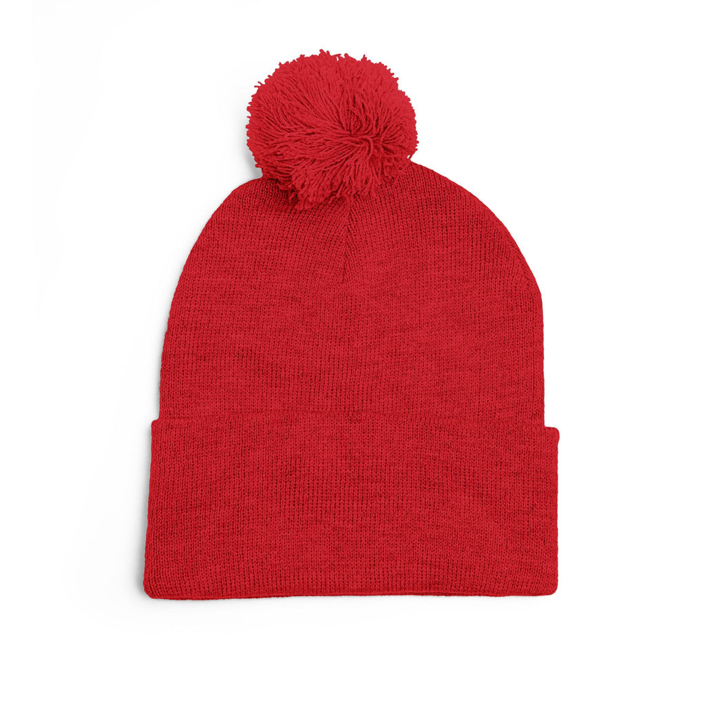 Patty Shack Embroidered Pom-Pom Beanie — Cozy Knit Winter Hat