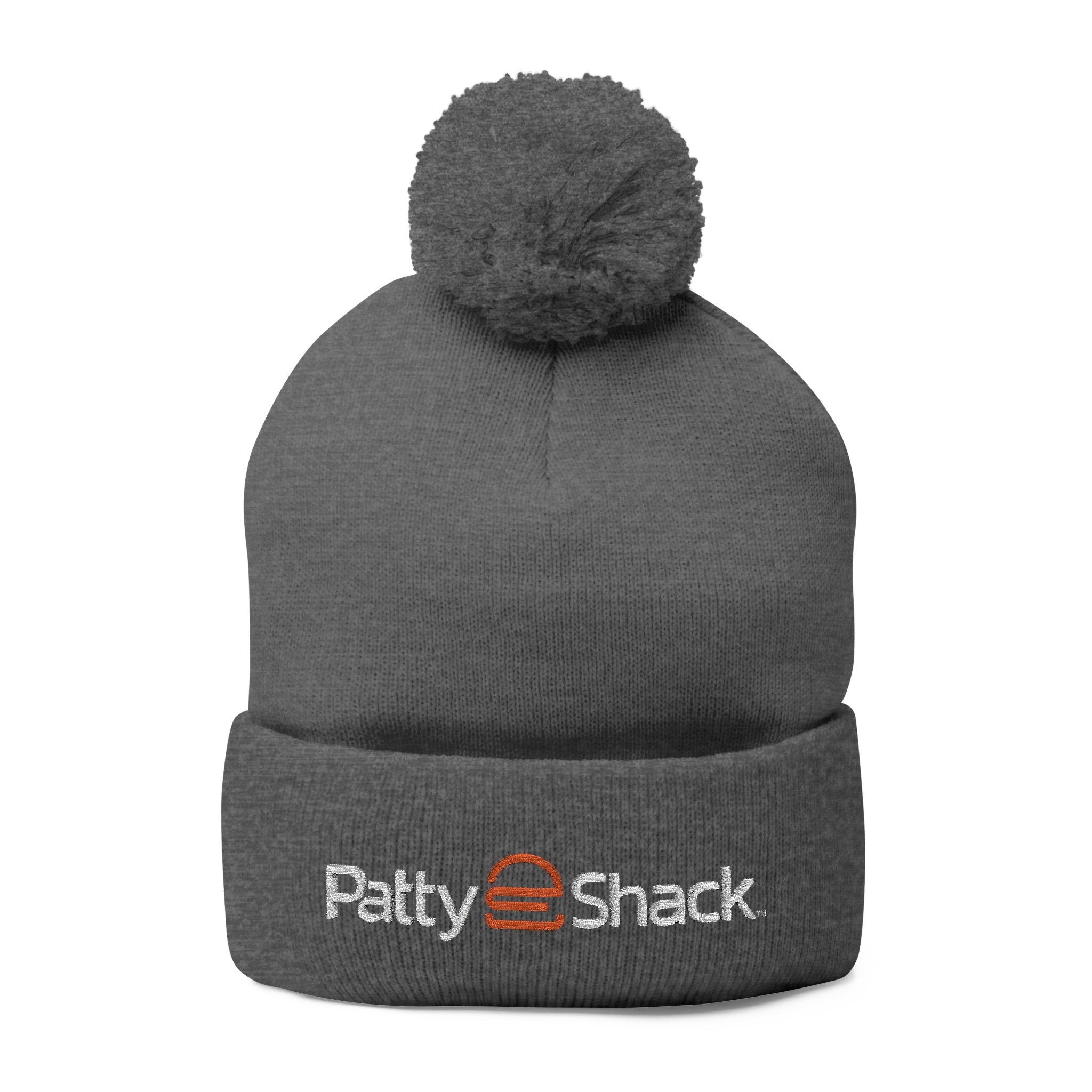 Patty Shack Embroidered Pom-Pom Beanie — Cozy Knit Winter Hat