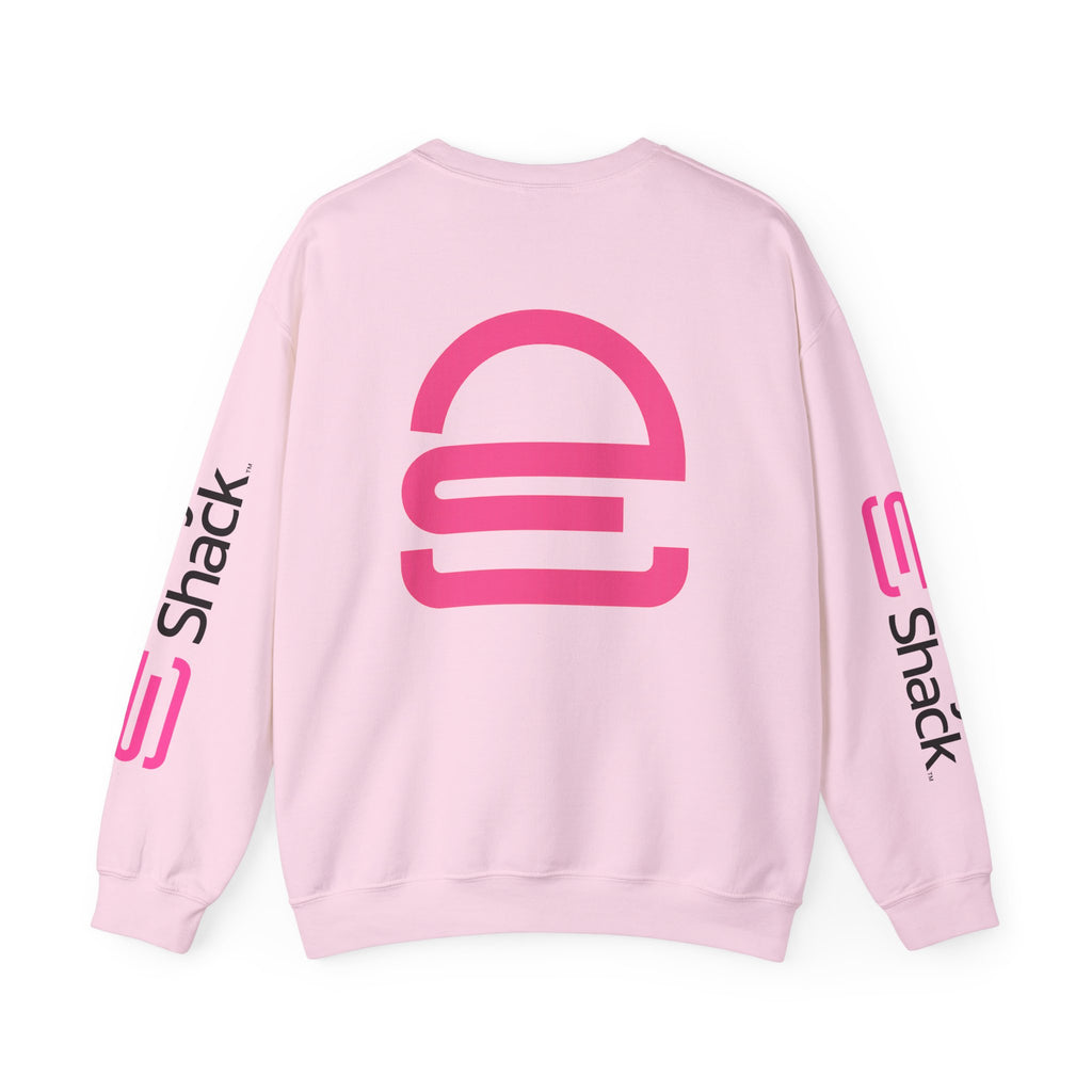 Shack x Patty Logo Crewneck Sweatshirt — White Graphic Logo Pullover