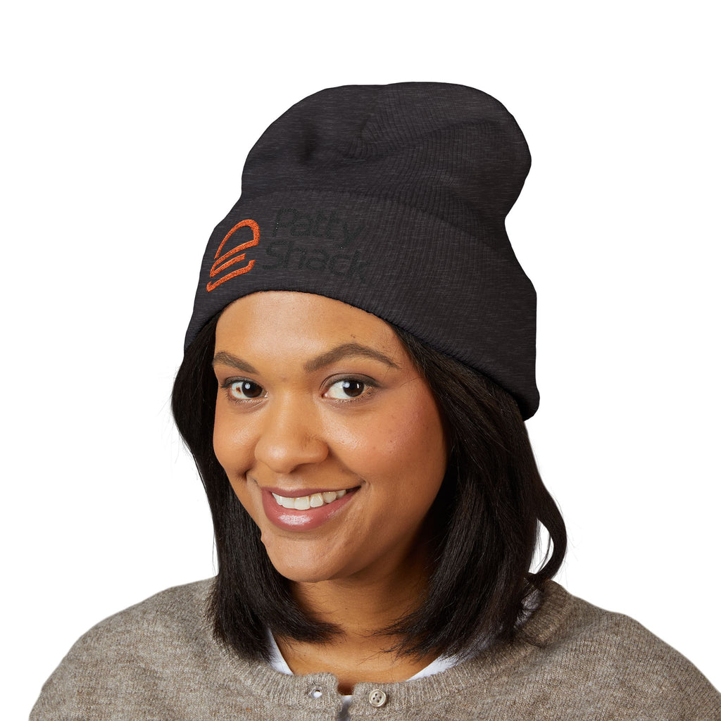 Patty Shack Embroidered Cuffed Beanie — Cozy Branded Winter Hat
