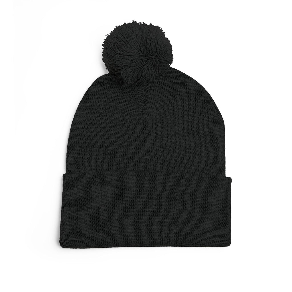 Patty Shack Embroidered Pom-Pom Beanie — Cozy Knit Winter Hat