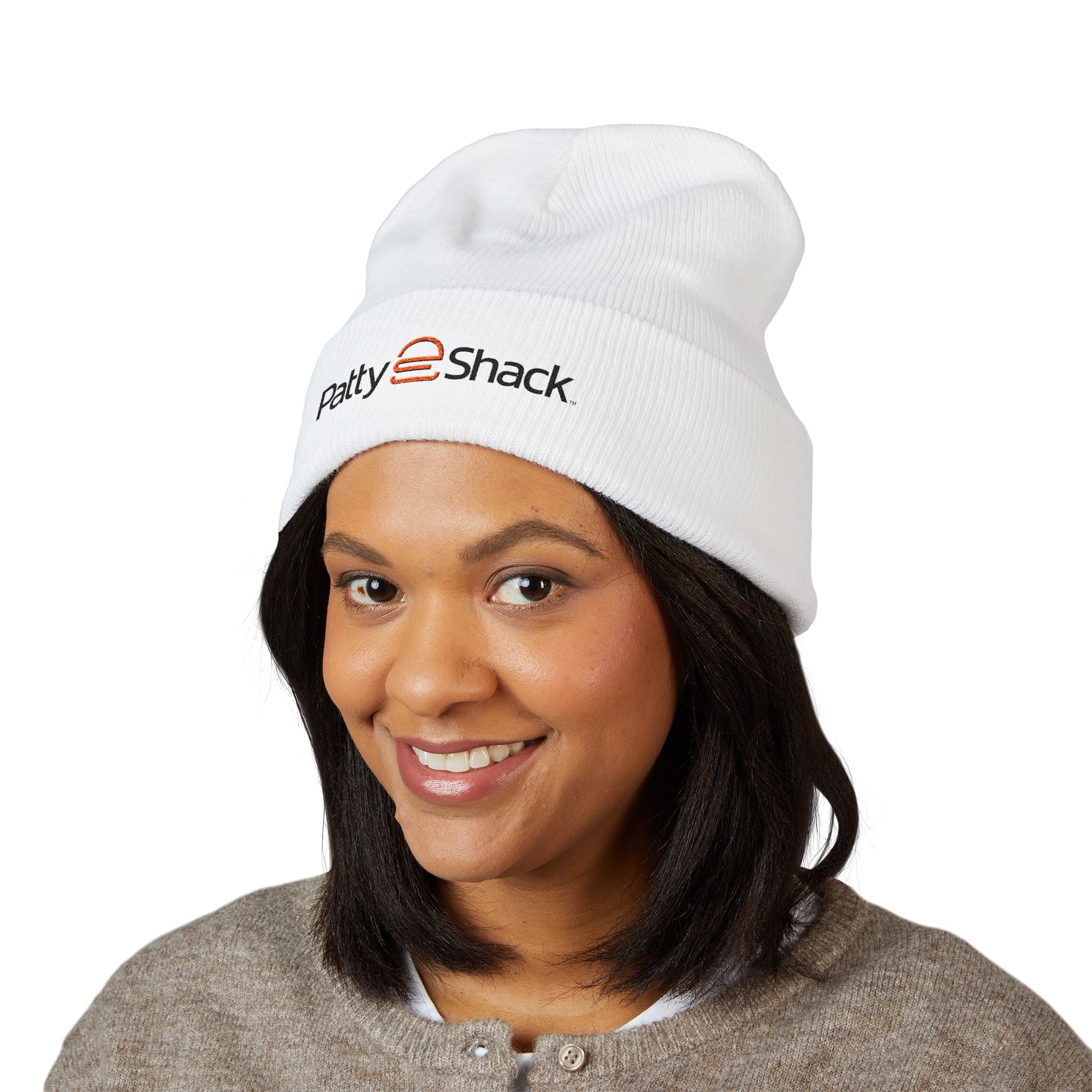 Patty Shack Embroidered Cuffed Beanie — Cozy Winter Hat with Logo