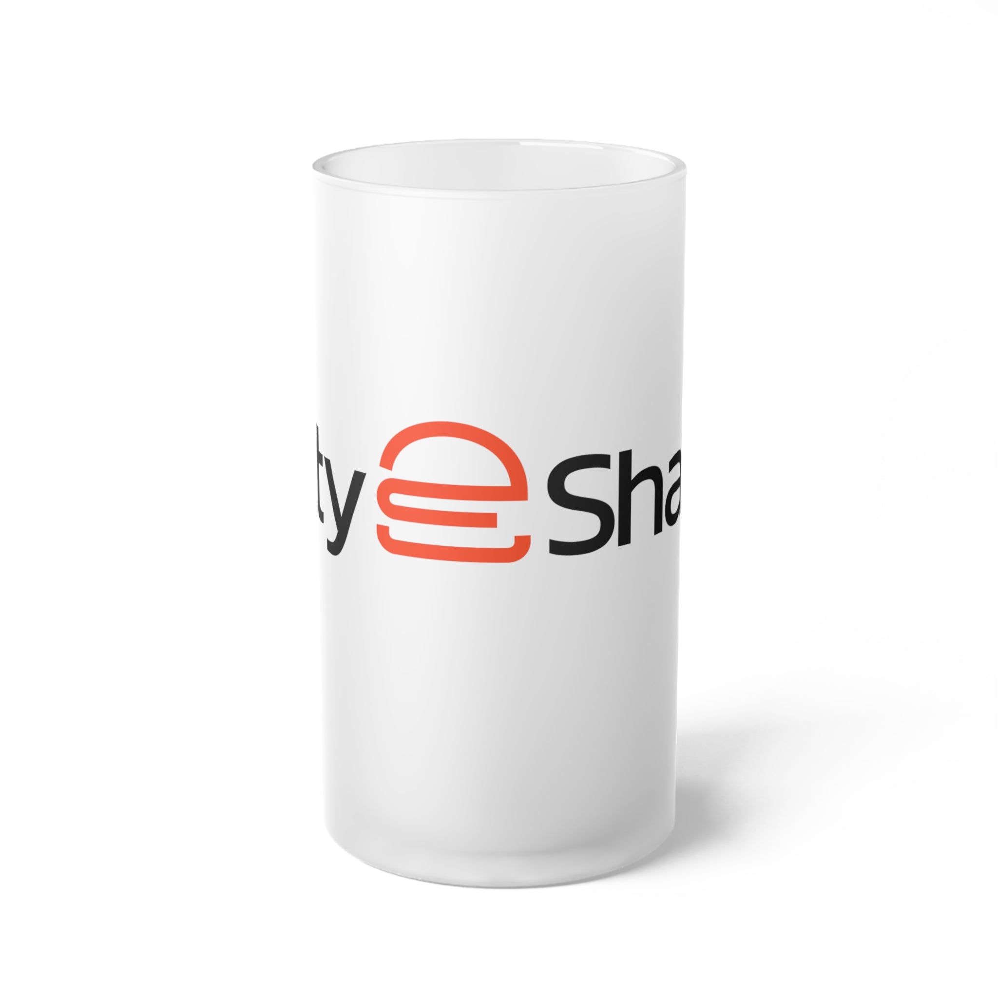 Frosted Glass Beer Mug — Sleek Branded Pub-Style Stein