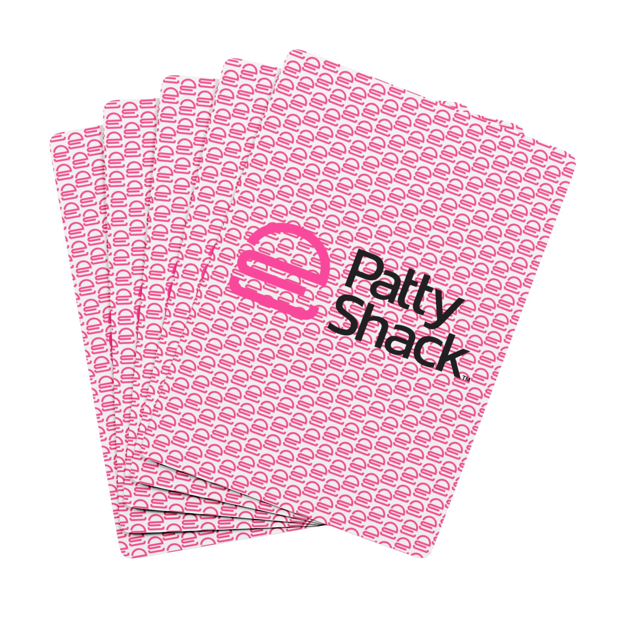 Pink Patty Shack Poker Playing Cards — Custom Back Design