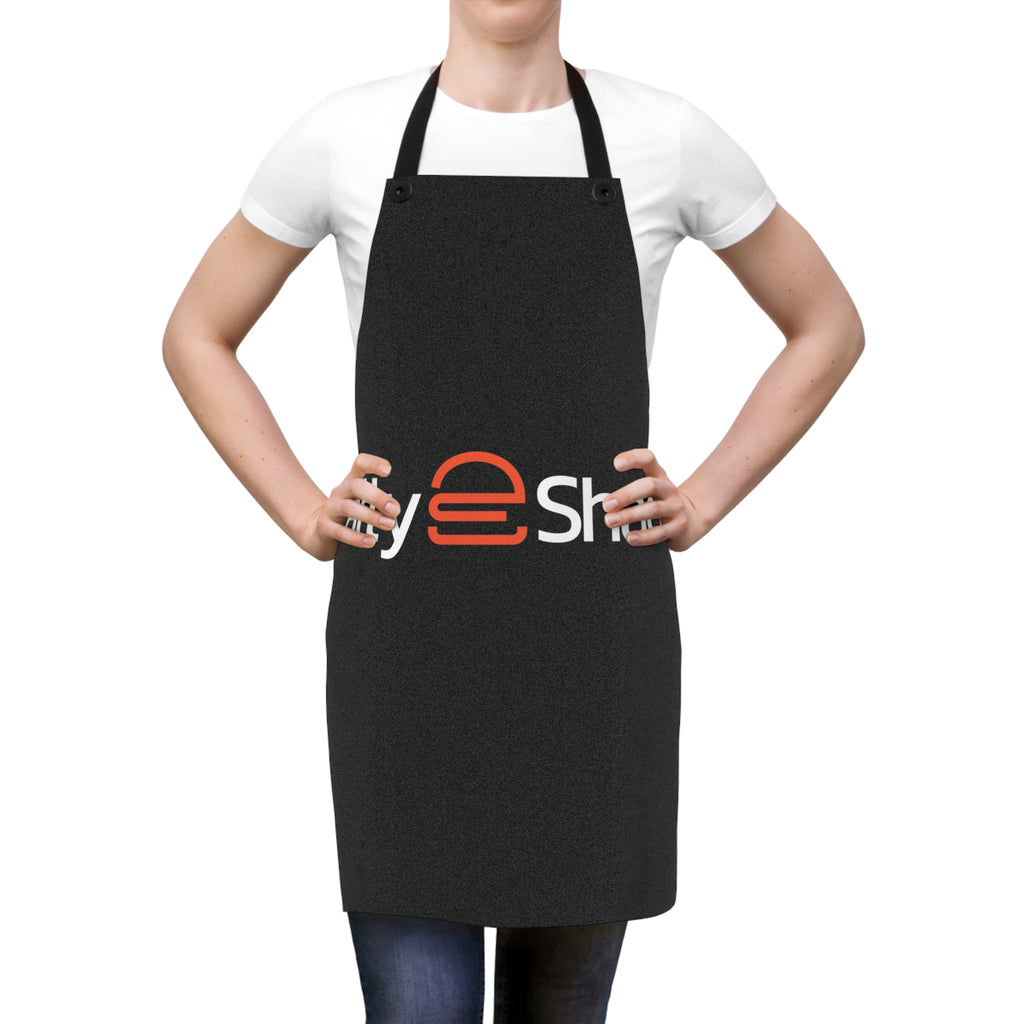 Patty eShack Logo Apron — Black Branded Cooking Apron