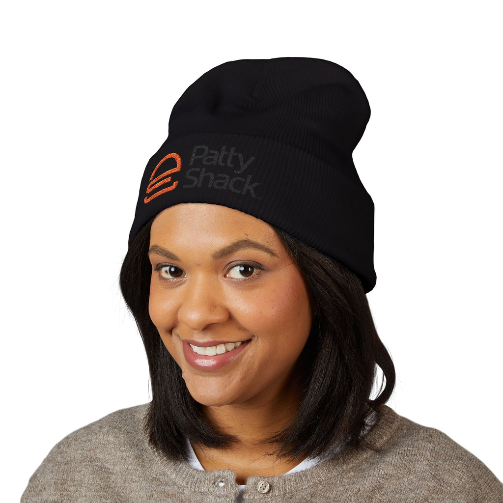 Patty Shack Embroidered Cuffed Beanie — Cozy Branded Winter Hat
