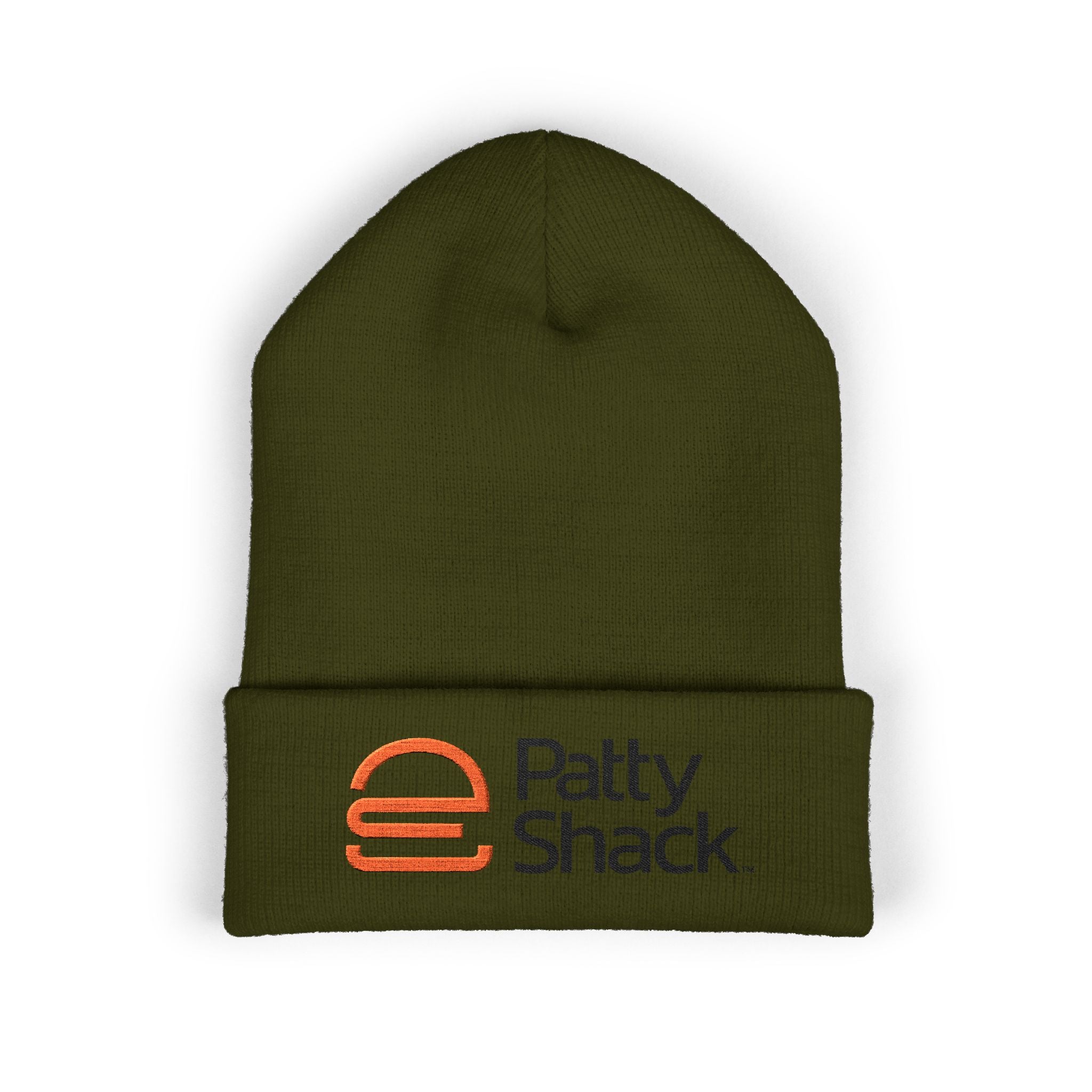 Patty Shack Embroidered Cuffed Beanie — Cozy Branded Winter Hat