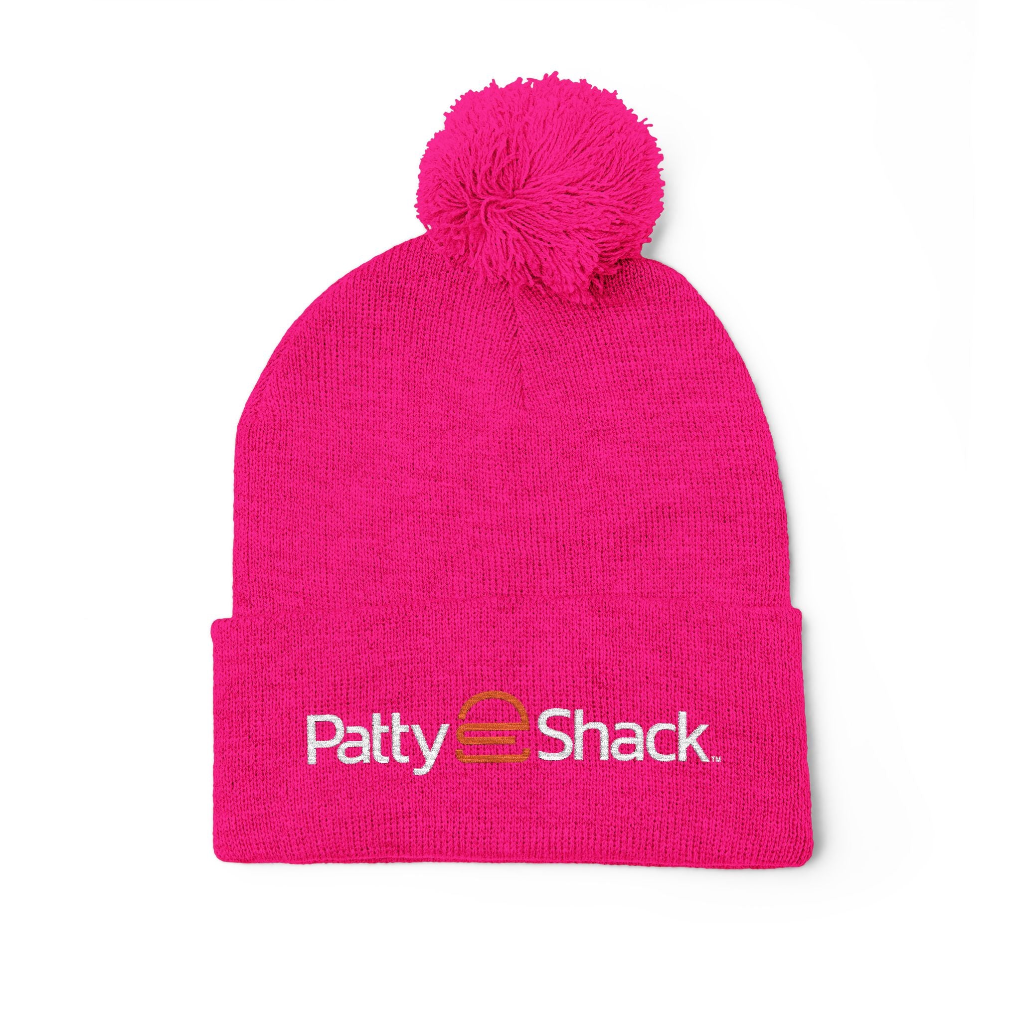 Patty Shack Embroidered Pom-Pom Beanie — Cozy Knit Winter Hat