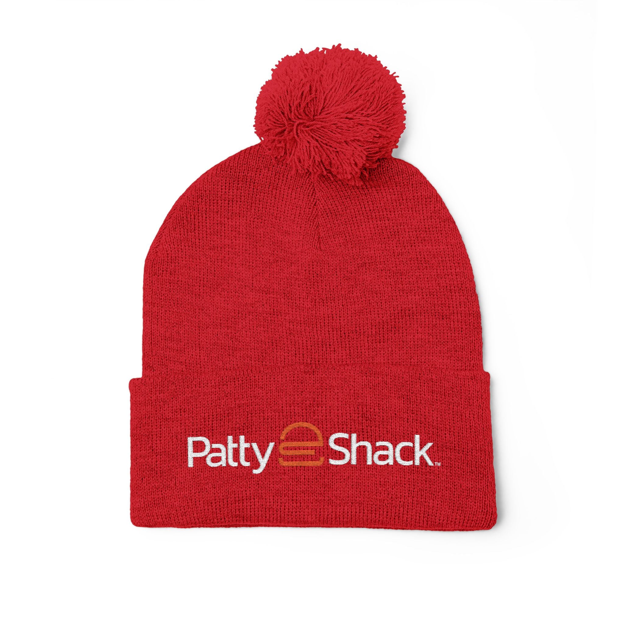 Patty Shack Embroidered Pom-Pom Beanie — Cozy Knit Winter Hat