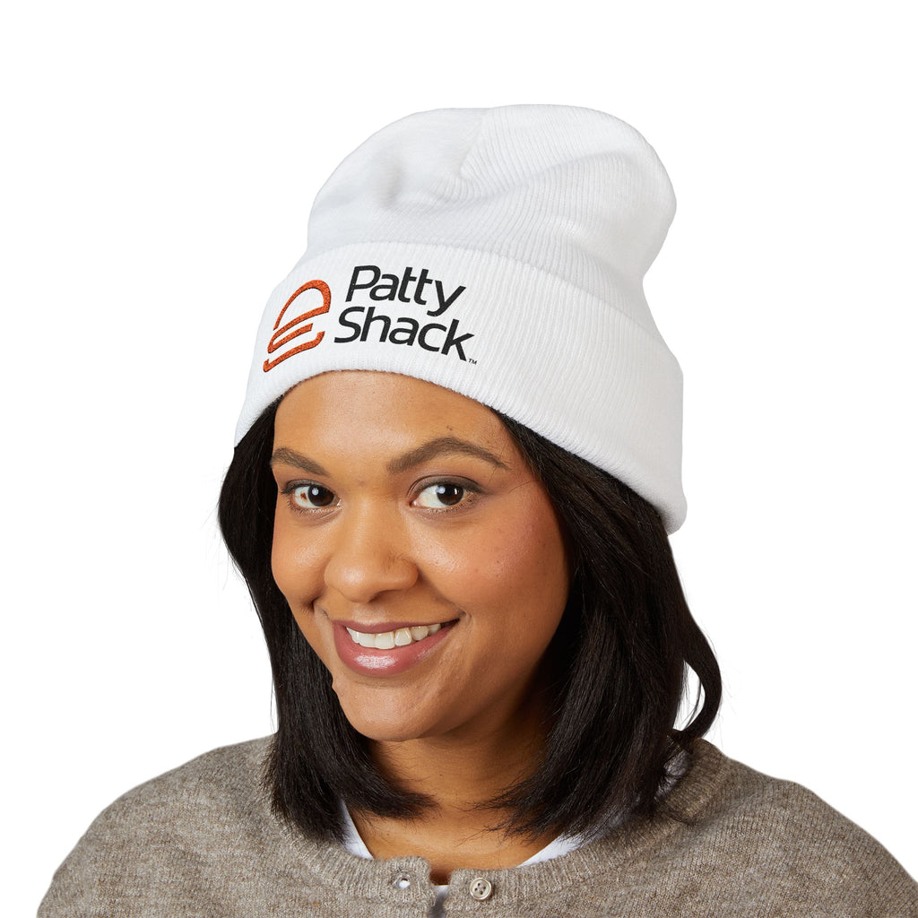 Patty Shack Embroidered Cuffed Beanie — Cozy Branded Winter Hat