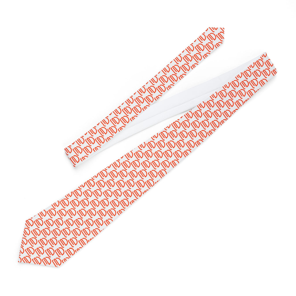 Coral Link Pattern Necktie — Modern Geometric Printed Silk Tie for Work & Events
