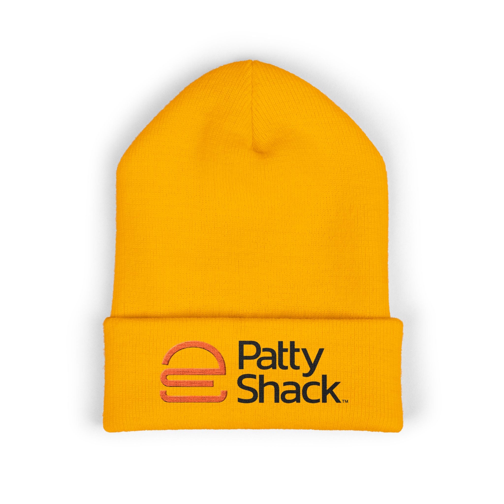 Patty Shack Embroidered Cuffed Beanie — Cozy Branded Winter Hat