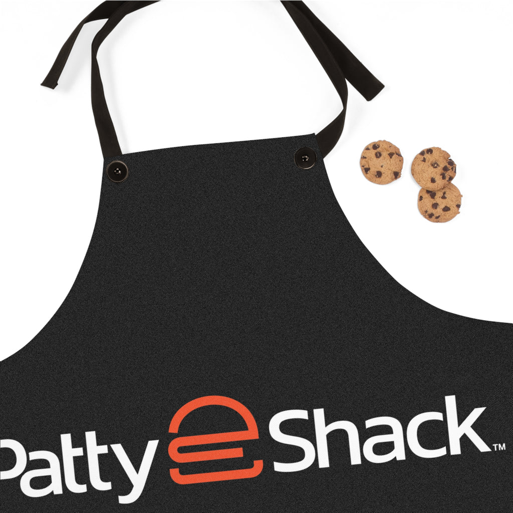 Patty eShack Logo Apron — Black Branded Cooking Apron