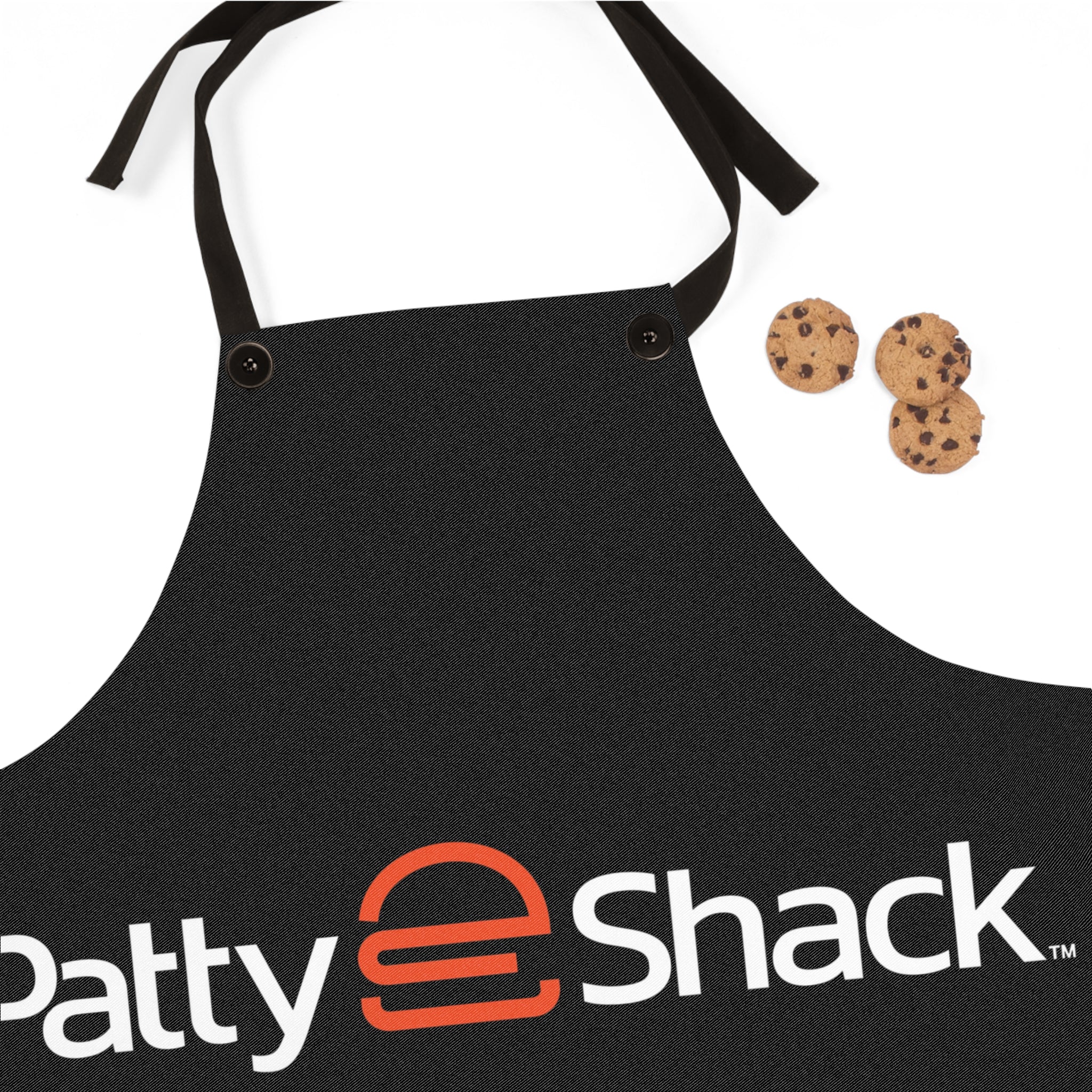 Patty eShack Logo Apron — Black Branded Cooking Apron