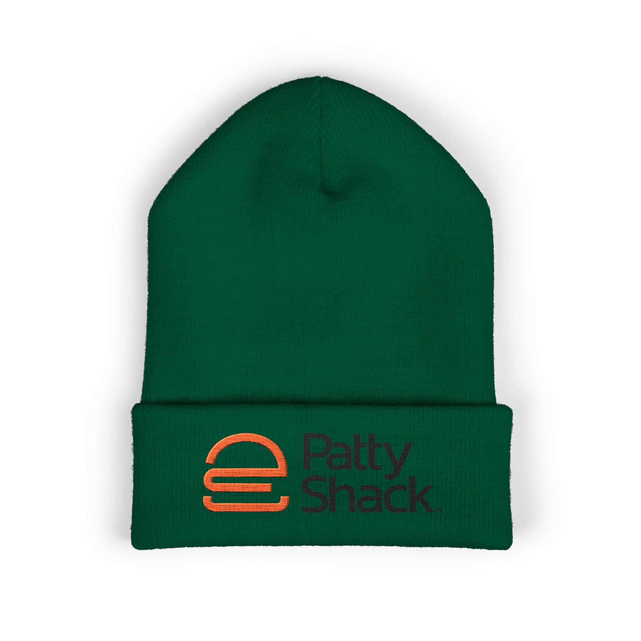 Patty Shack Embroidered Cuffed Beanie — Cozy Branded Winter Hat