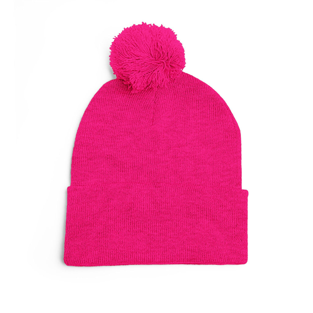 Patty Shack Embroidered Pom-Pom Beanie — Cozy Knit Winter Hat