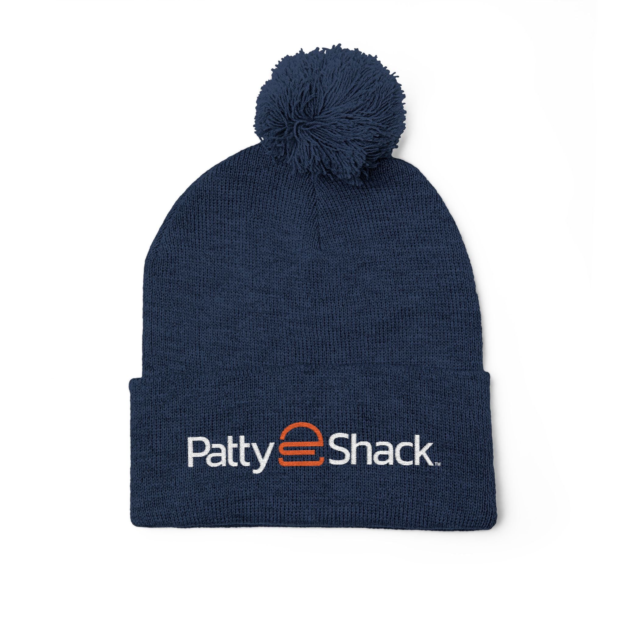 Patty Shack Embroidered Pom-Pom Beanie — Cozy Knit Winter Hat