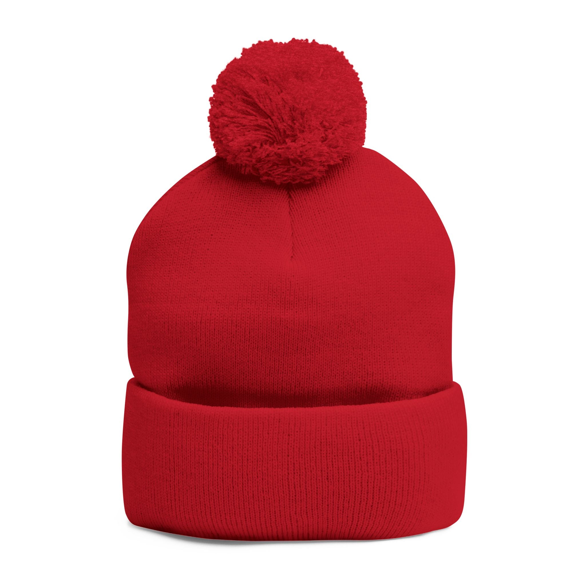 Patty Shack Embroidered Pom-Pom Beanie — Cozy Knit Winter Hat