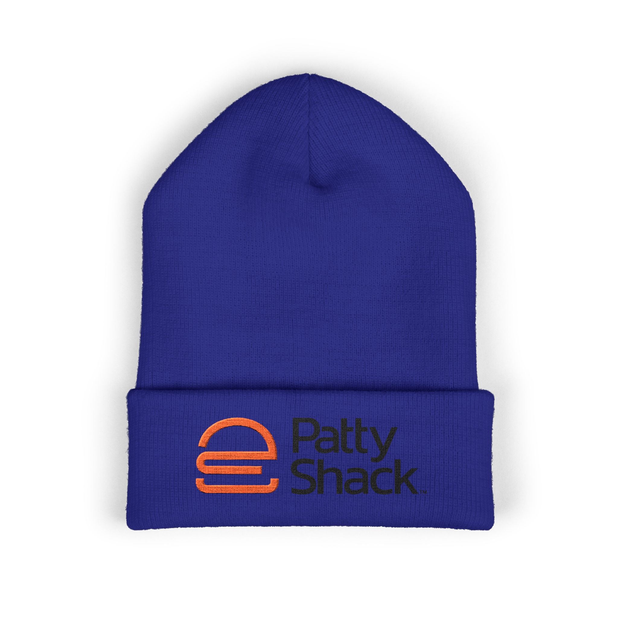 Patty Shack Embroidered Cuffed Beanie — Cozy Branded Winter Hat
