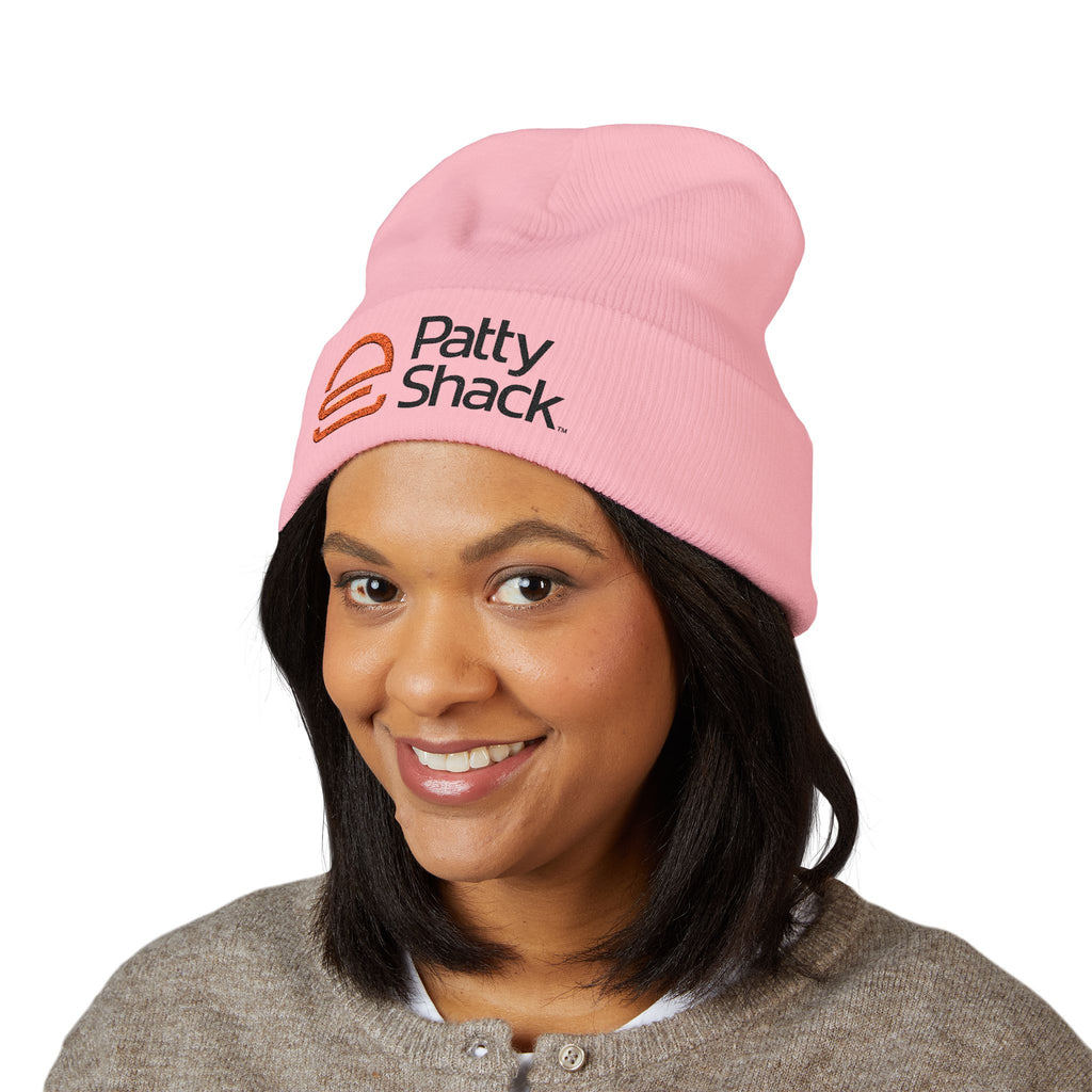 Patty Shack Embroidered Cuffed Beanie — Cozy Branded Winter Hat