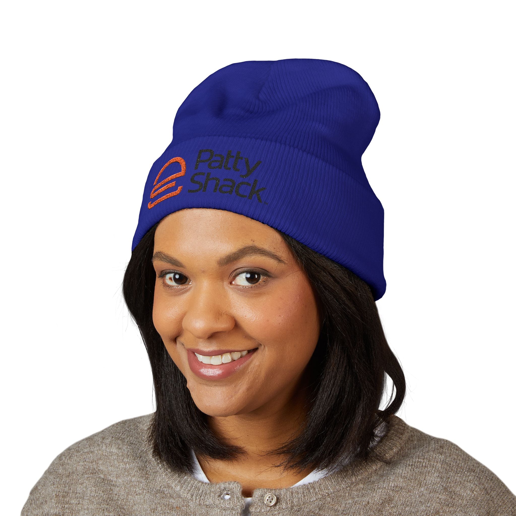 Patty Shack Embroidered Cuffed Beanie — Cozy Branded Winter Hat