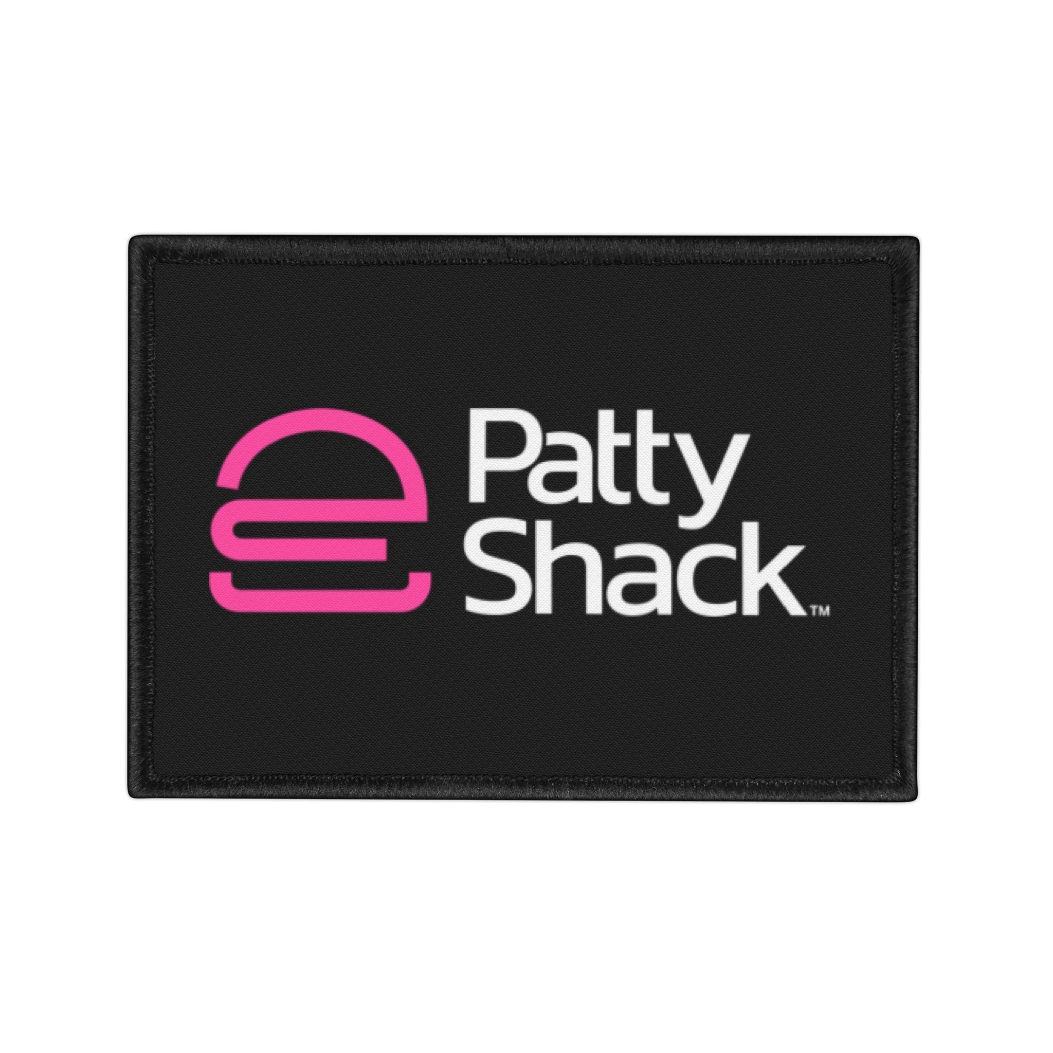 Pink Stylized 'e' Iron-On Patch – Square Logo Patch for Jackets, Bags & Jeans