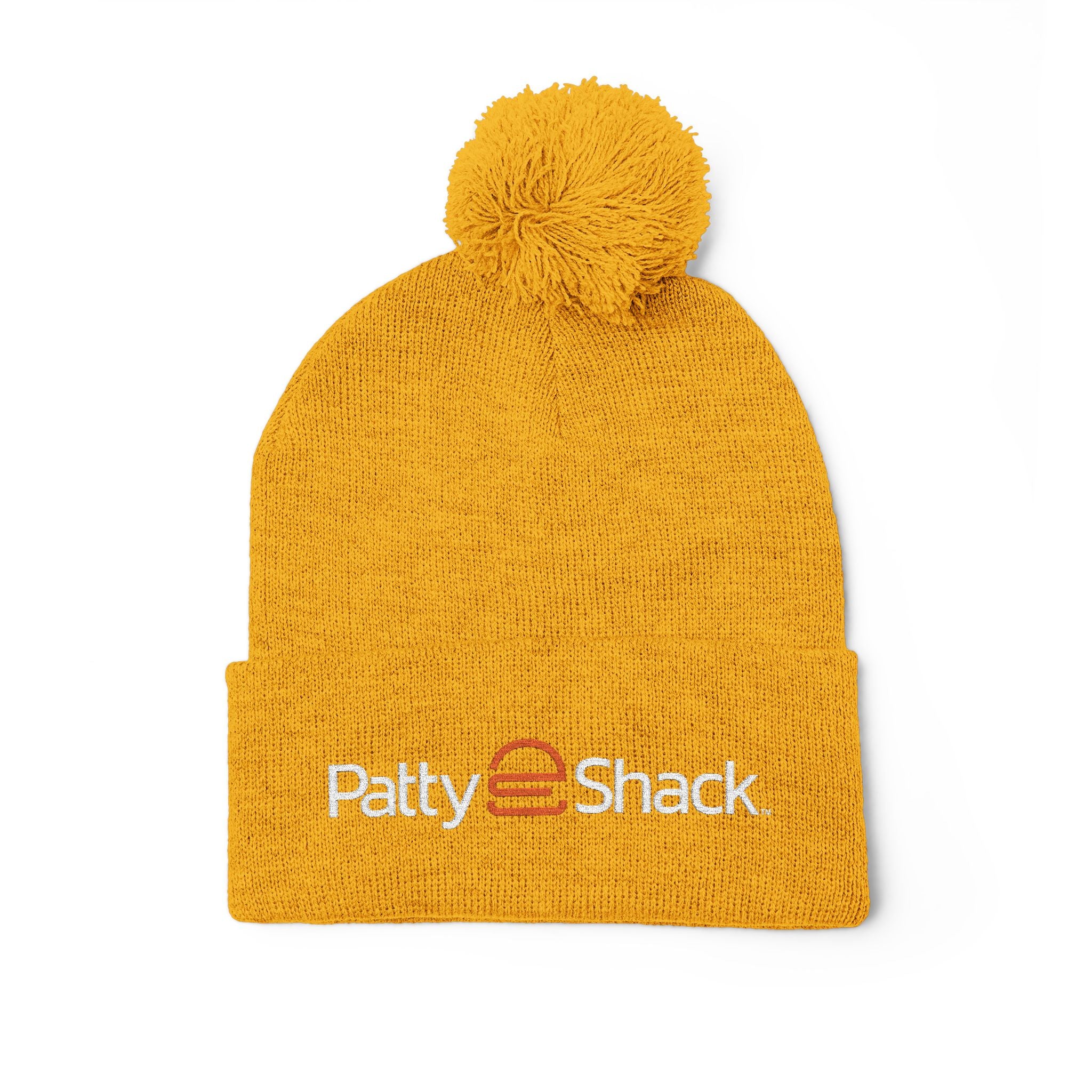 Patty Shack Embroidered Pom-Pom Beanie — Cozy Knit Winter Hat