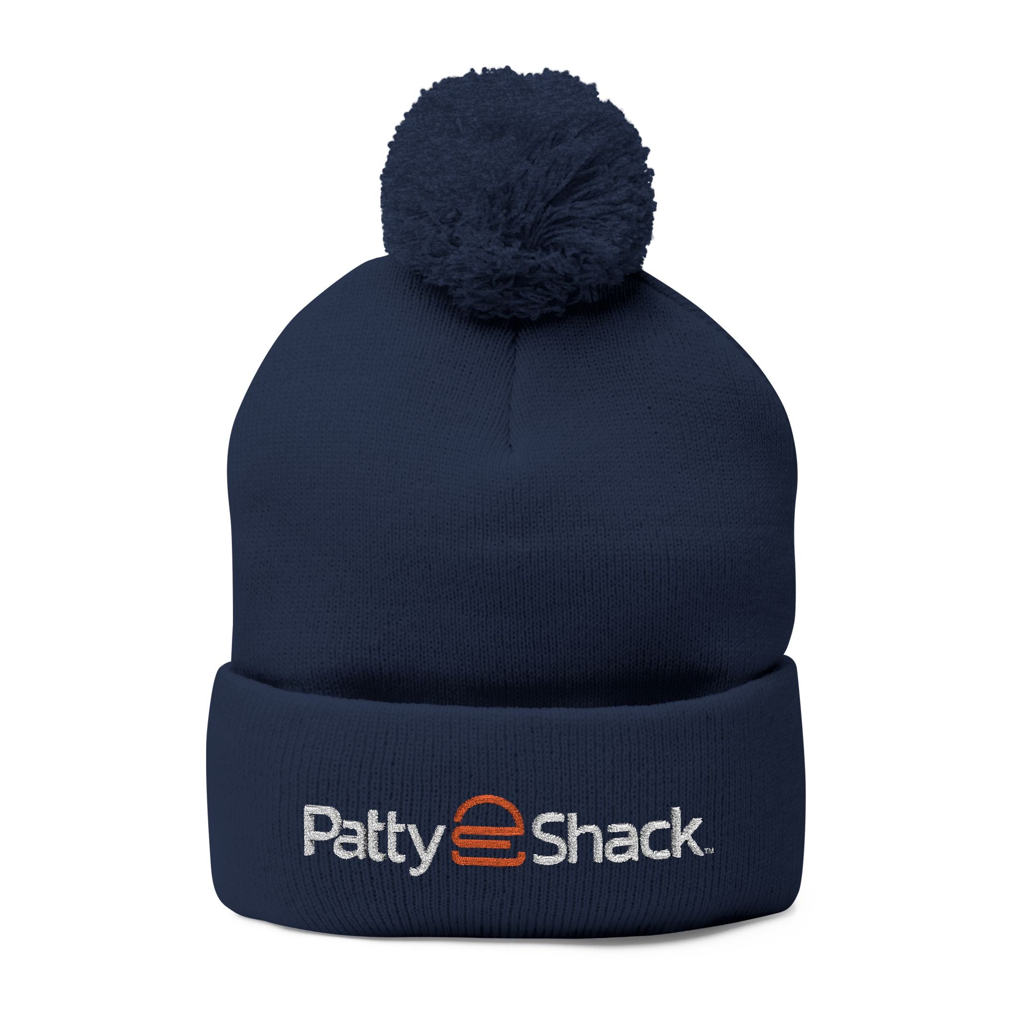 Patty Shack Embroidered Pom-Pom Beanie — Cozy Knit Winter Hat