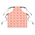 Orange Retro Geo Apron — Bold Repeating Arch Pattern Kitchen Apron