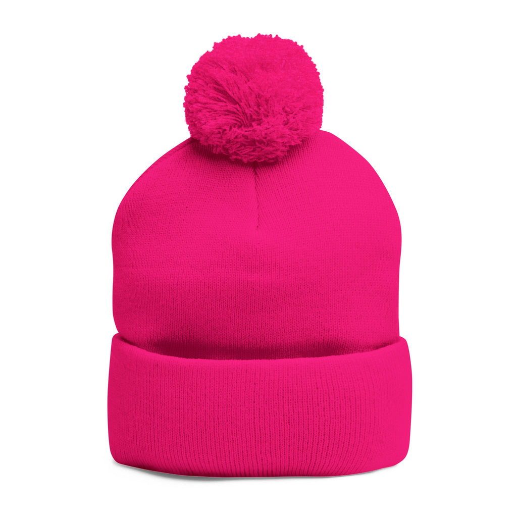 Patty Shack Embroidered Pom-Pom Beanie — Cozy Knit Winter Hat