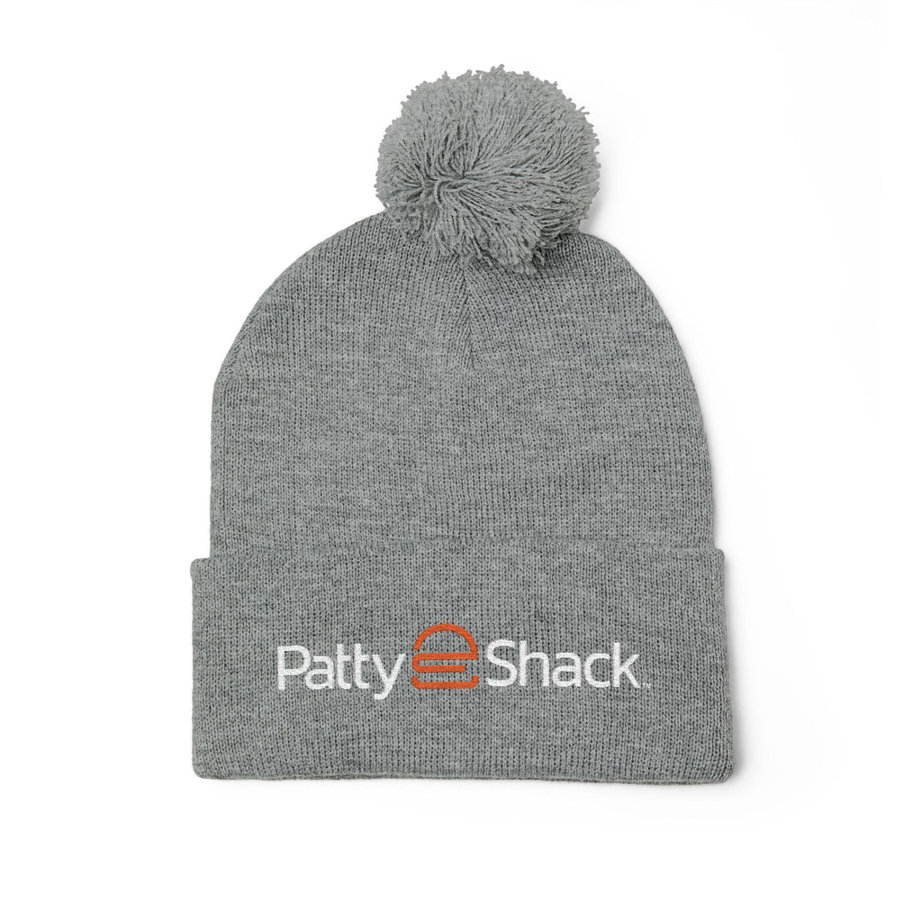 Patty Shack Embroidered Pom-Pom Beanie — Cozy Knit Winter Hat
