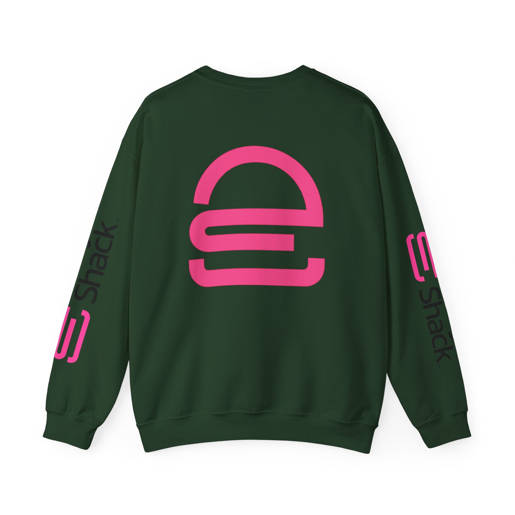 Shack x Patty Logo Crewneck Sweatshirt — White Graphic Logo Pullover