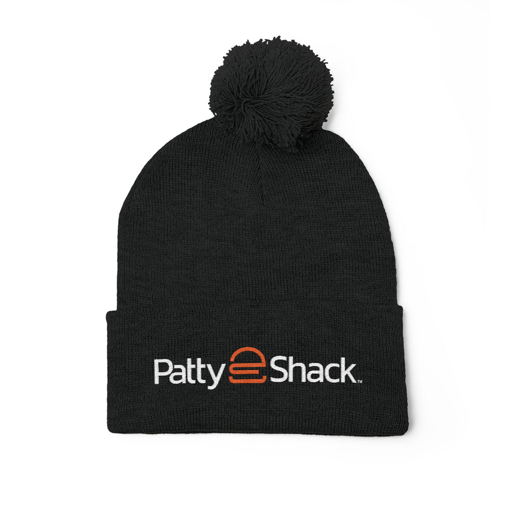 Patty Shack Embroidered Pom-Pom Beanie — Cozy Knit Winter Hat