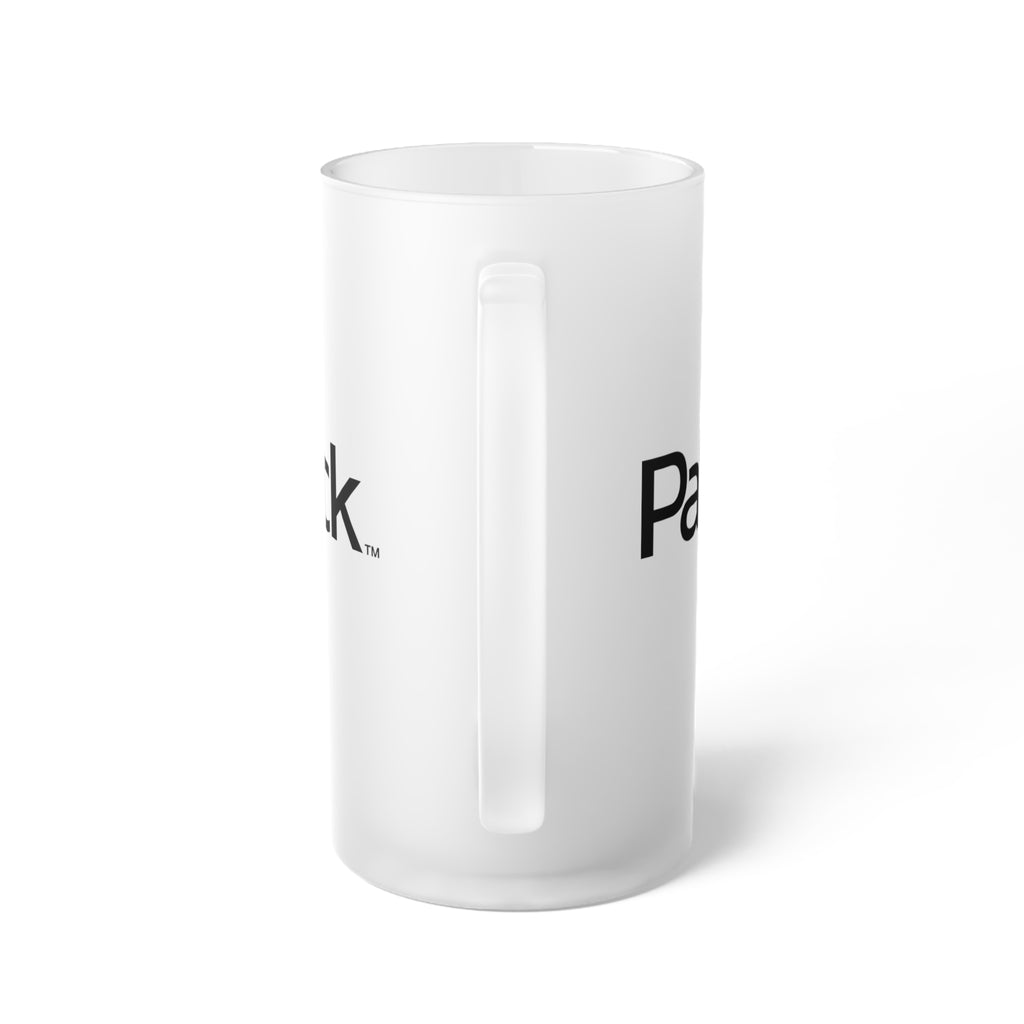 Frosted Glass Beer Mug — Sleek Branded Pub-Style Stein
