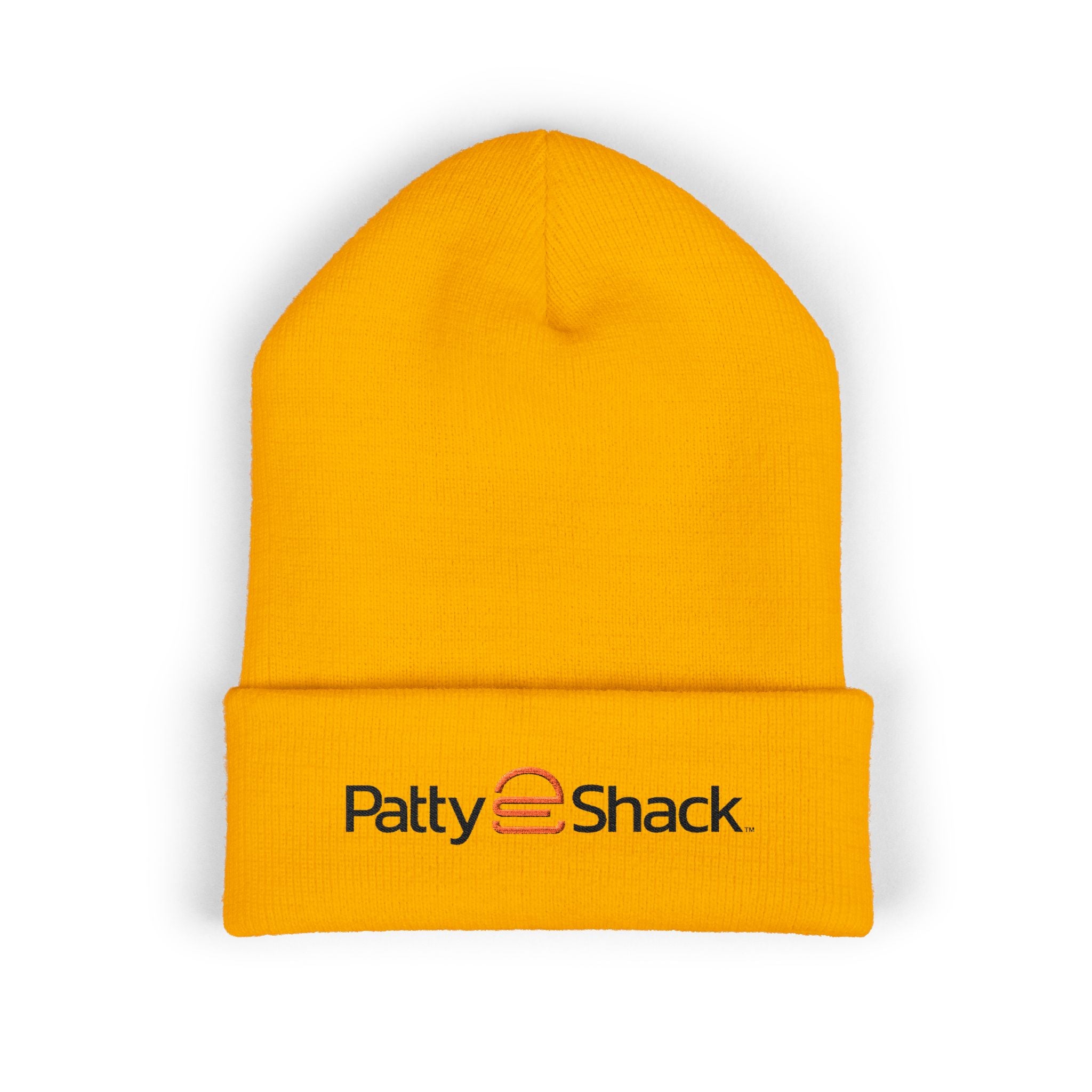 Patty Shack Embroidered Cuffed Beanie — Cozy Winter Hat with Logo