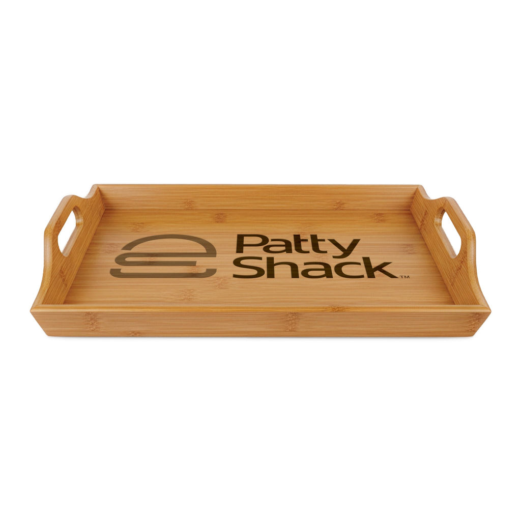 Engraved Bamboo Serving Tray — Personalized Patty Shack Logo